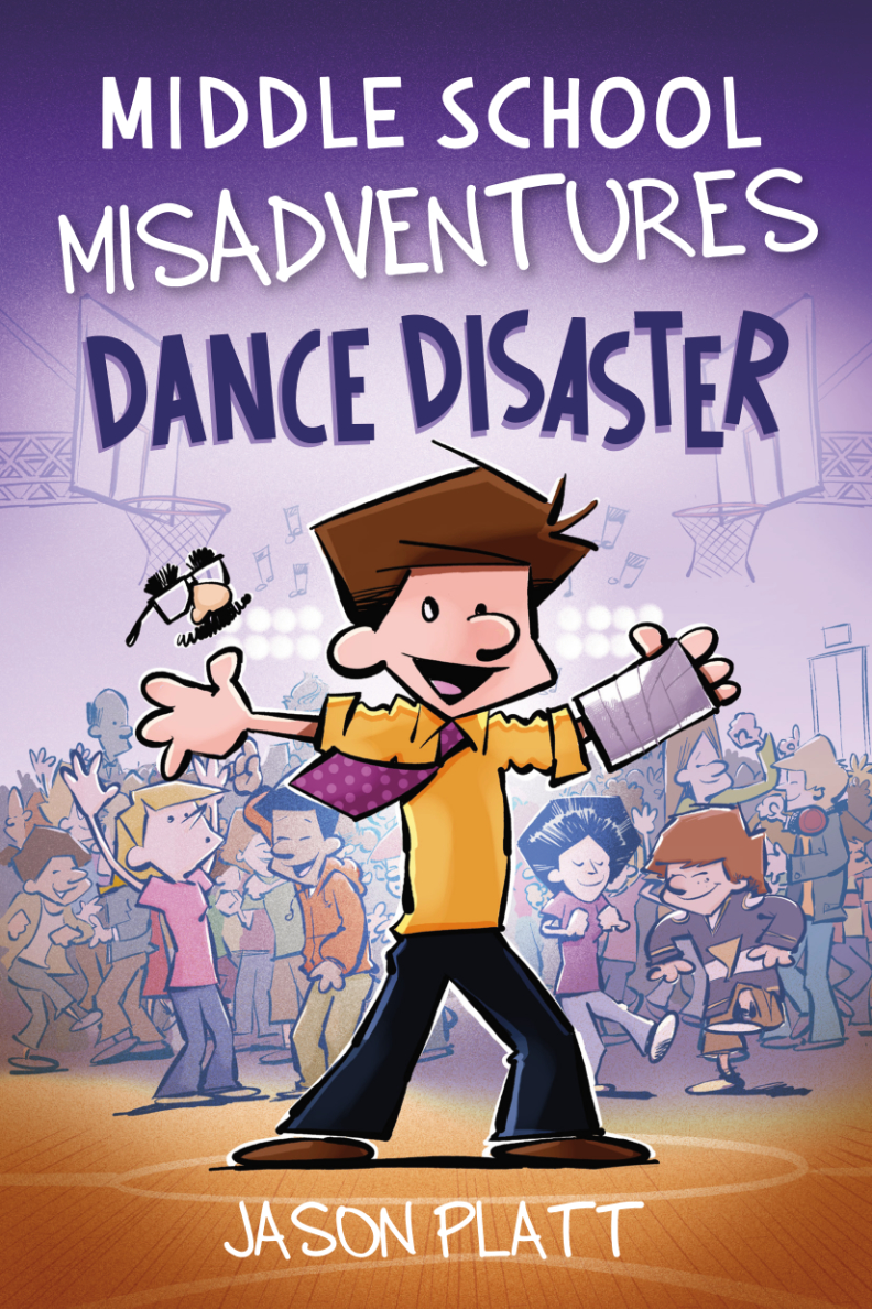 Book cover for middle school misadventures dance disaster