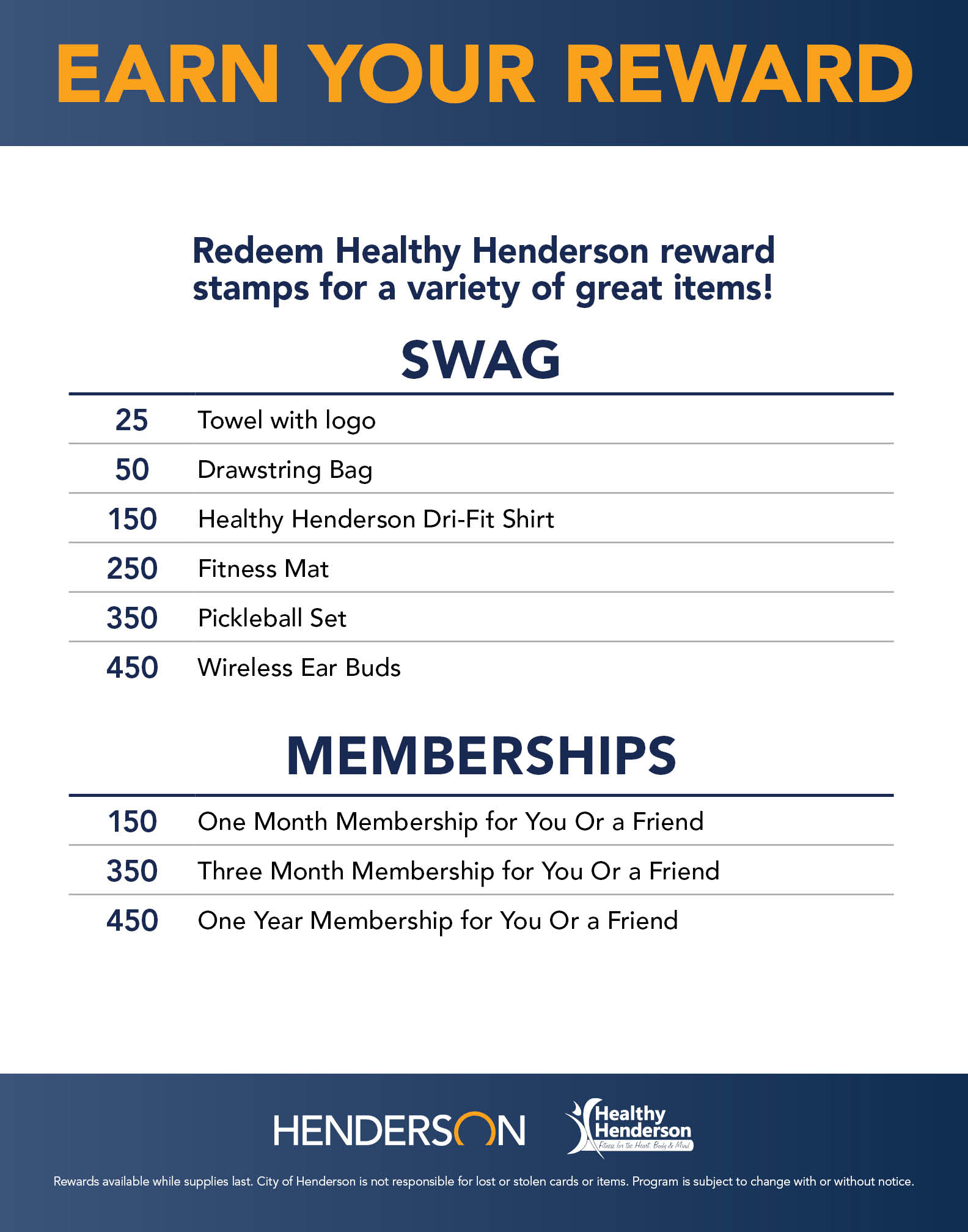 Healthy Henderson Rewards
