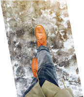 feet on ice