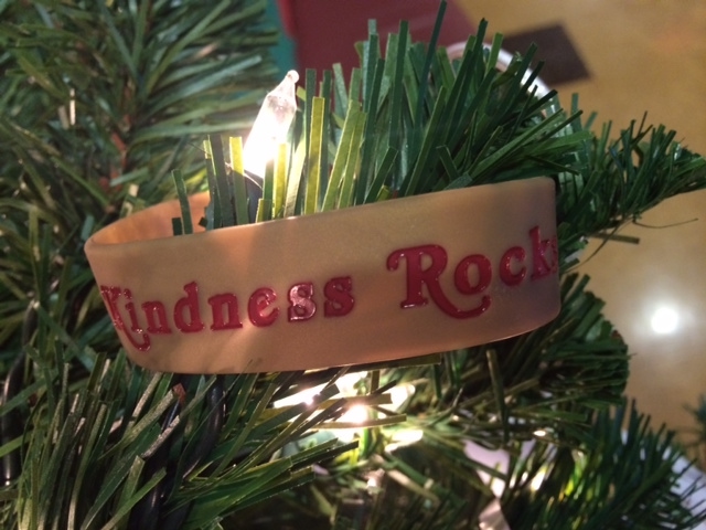 wristband on Christmas tree